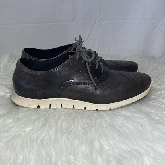 Cole Haan Zerogrand Black Leather Wingtip Oxford Sz 9.5 - Picture 3 of 7